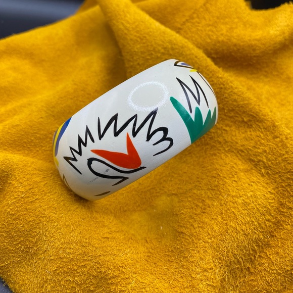 Vintage Painted Design Wood bangle - Picture 4 of 15